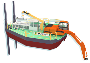 amphibious dredger